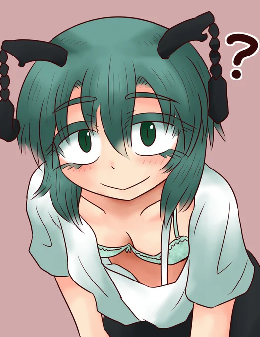 慣れてない服で気づかないリグルちゃん 