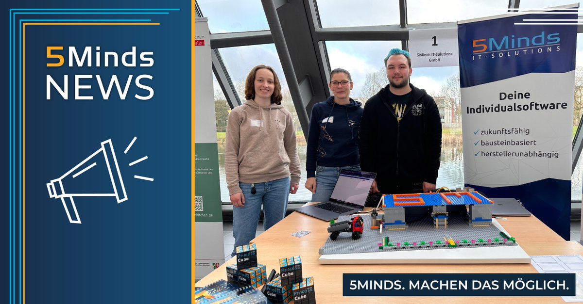 5MindsIT's tweet photo. Wir waren gestern zum wiederholten Male Austeller am Techniktag Gelsenkirchen.

Neben zahlreichen Gesprächen mit interessierten Schüler:innen, konnten Katharina, Louisa und Tim mit unserem Modellaufbau unseres ProcessCube® LKW-Aufrufsystems, für Aufsehen sorgen.🚦🚛

#techniktag https://t.co/OKWI2d2foZ