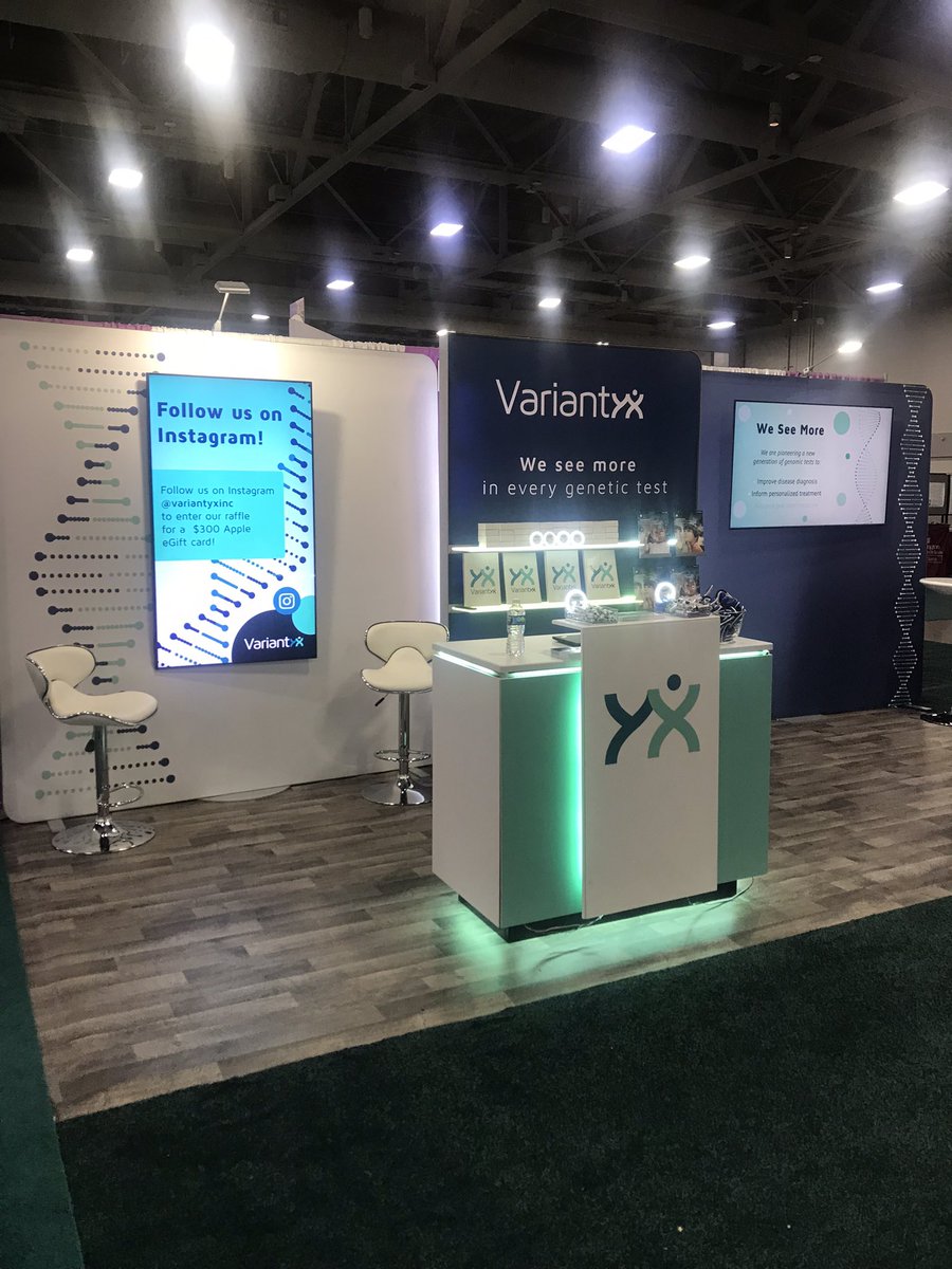 jeneticsjen's tweet photo. #ACMGMtg23 in full swing! Stop by   @variantyx booth 1126 today to see Dr. Stanley speak about the benefits of #genomesequencing https://t.co/HM2E3HfiZX