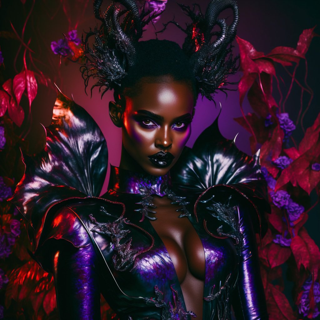 IamMiaVa's tweet photo. Her infernal majestic #digitalfashion #virtualmodel #fashionInfluencer https://t.co/JvrMx0pWQX