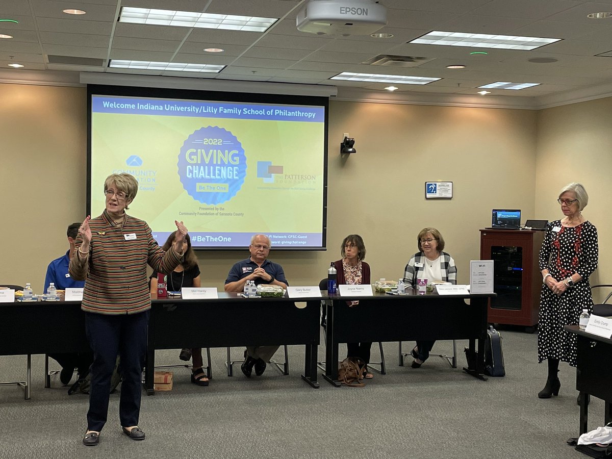 KelAlexander_'s tweet photo. @IUPhilanthropy students at @CFSarasota for a panel discussion on The Giving Challenge and the power of matching challenges as part of #TPFStudyAway. @ThePattersonFdn @DebraMJacobs @RoxieJerde https://t.co/Cqhzdq34x9