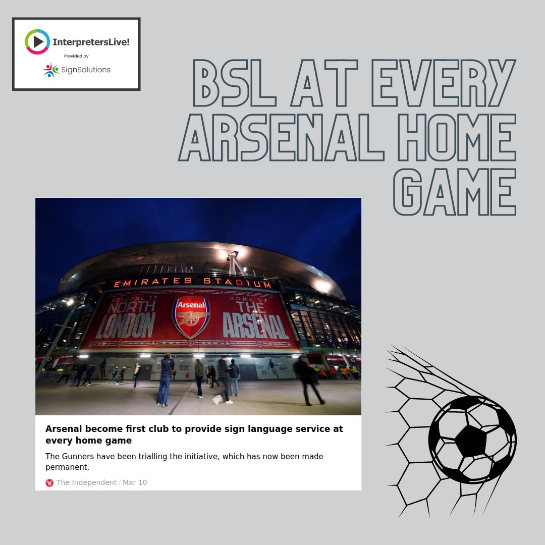 signsolutionsuk's tweet image. Arsenal become first club to provide British sign language service at every home game! #BSLAct #UKDeafSports #DeafNews sbee.link/edhgy3vu96