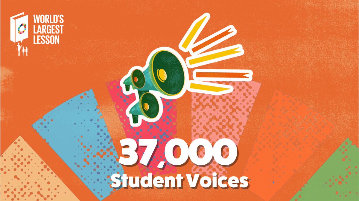 Education2030UN's tweet photo. 💥@TheWorldsLesson  #TransformingEducation Survey Report is out!💥

🧑‍🎓 37,000 students 
🌏150 countries
💡25,000 ideas

🔗 Find out more https://t.co/833nsElIvv 
 
#TheWorldsLesson #StudentVoice #TransformingEducation
#SDG4 https://t.co/0yy5bSO5AB