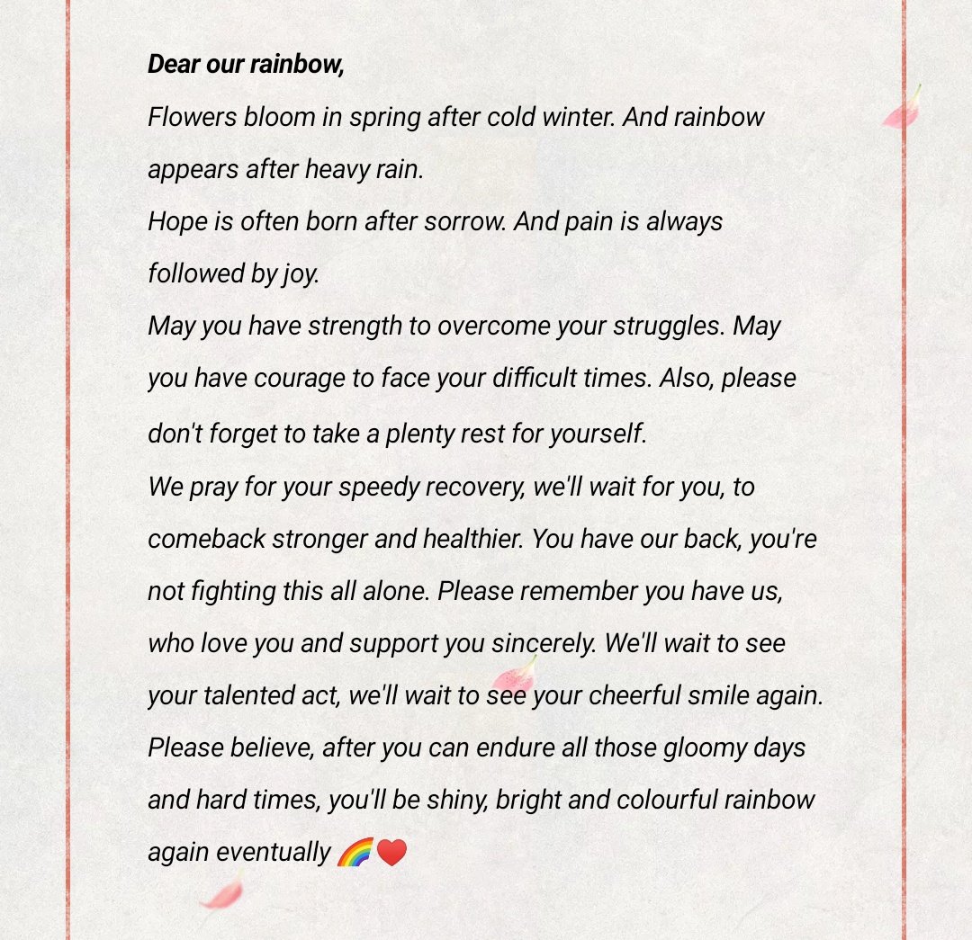 cheesyea's tweet photo. Happy birthday Nijiro!

A message to my beloved rainbow. I hope you'll have a blessed day today. I miss you &amp; I love you 🌸❤️

#HappyNijiroDay
#村上虹郎誕生祭
#StayStrongNijiro https://t.co/xUM4cPa0jL