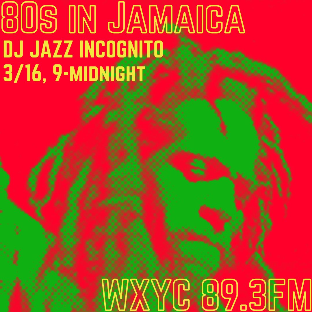 Lovers’ Rock! Dancehall! You can find it all this Thursday on 89.3fm as WXYC and DJ Jazz Incognito celebrate the music of the 80’s from Jamaica 🇯🇲 TONIGHT 9-midnight!