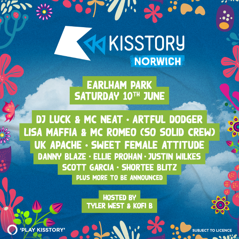 playkissuk's tweet photo. Introducing your #KISSTORY Norwich phase 1 line up! 

📅 Saturday 10th June
📍 Earlham Park, Norwich