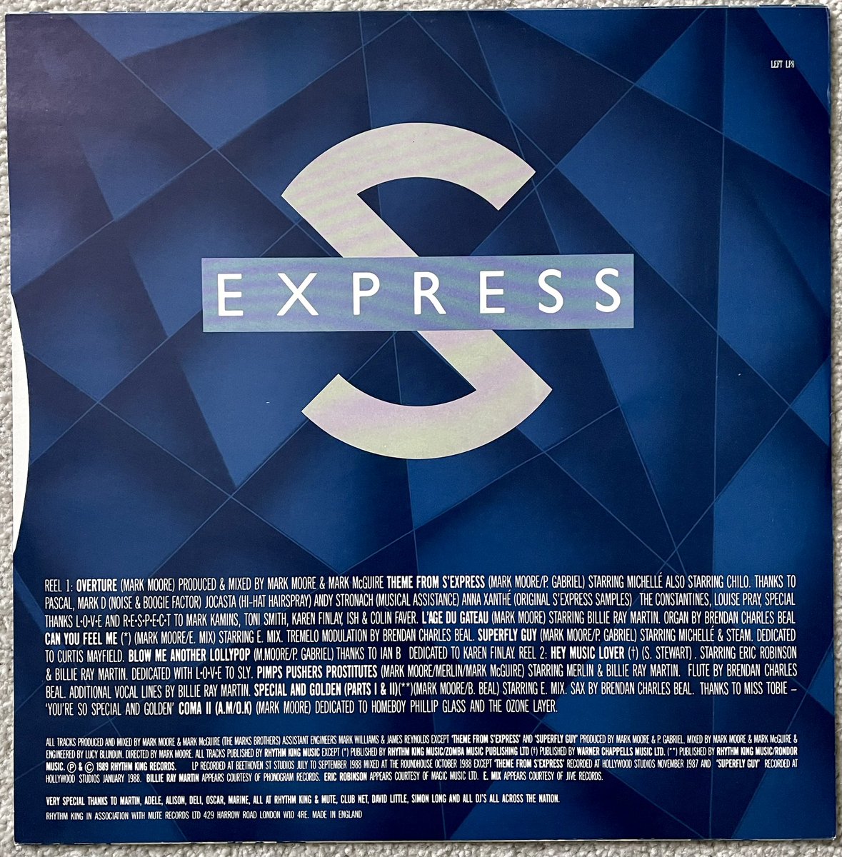 Poplifer73's tweet image. Hey Music Lover!
S’Express “Original Soundtrack”.
1988 Rhythm King Records.
@markmoore01 
#SExpress #MarkMoore #NowPlaying #Vinyl #RhythmKingRecords #RecordCollection #ThursdaySoundtrack