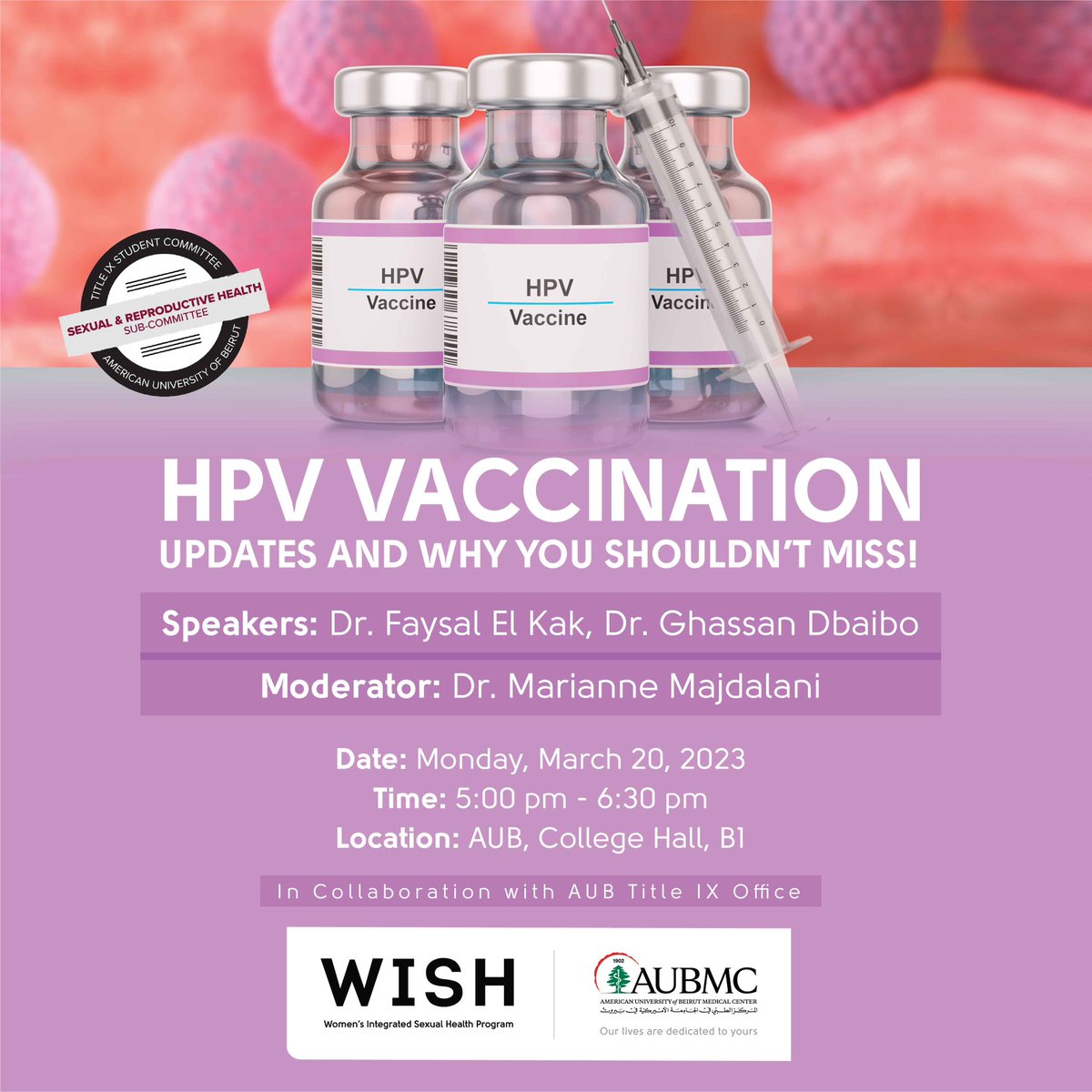 All you need to know about #HPV infection #transmission #cervicalcancer and the role of #HPVvaccine in eliminating risks #Prevention #cervicalcancerelimination by @wish_Aubmc  panel @Drelkak @FHS_AUB @AUB_Lebanon