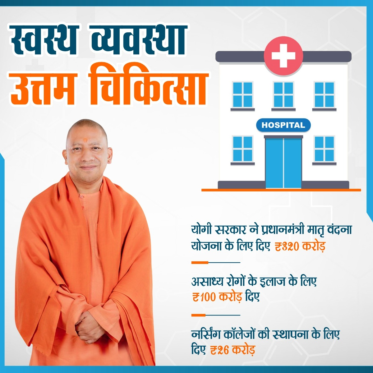 GamingKayastha's tweet photo. योगी सरकार 16 जिलों में मेडिकल कॉलेज की स्थापना पीपीपी मॉडल पर कर रही है। 14 मण्डलीय कार्यालयों, प्रयोगशालाओं के भवन निर्माण, मशीनों और उपकरणों के लिए ₹200 करोड़ की व्यवस्था की गई है। #UPYogiSarkar
#YogiKaNayaUP https://t.co/Tyk6xlsdxN