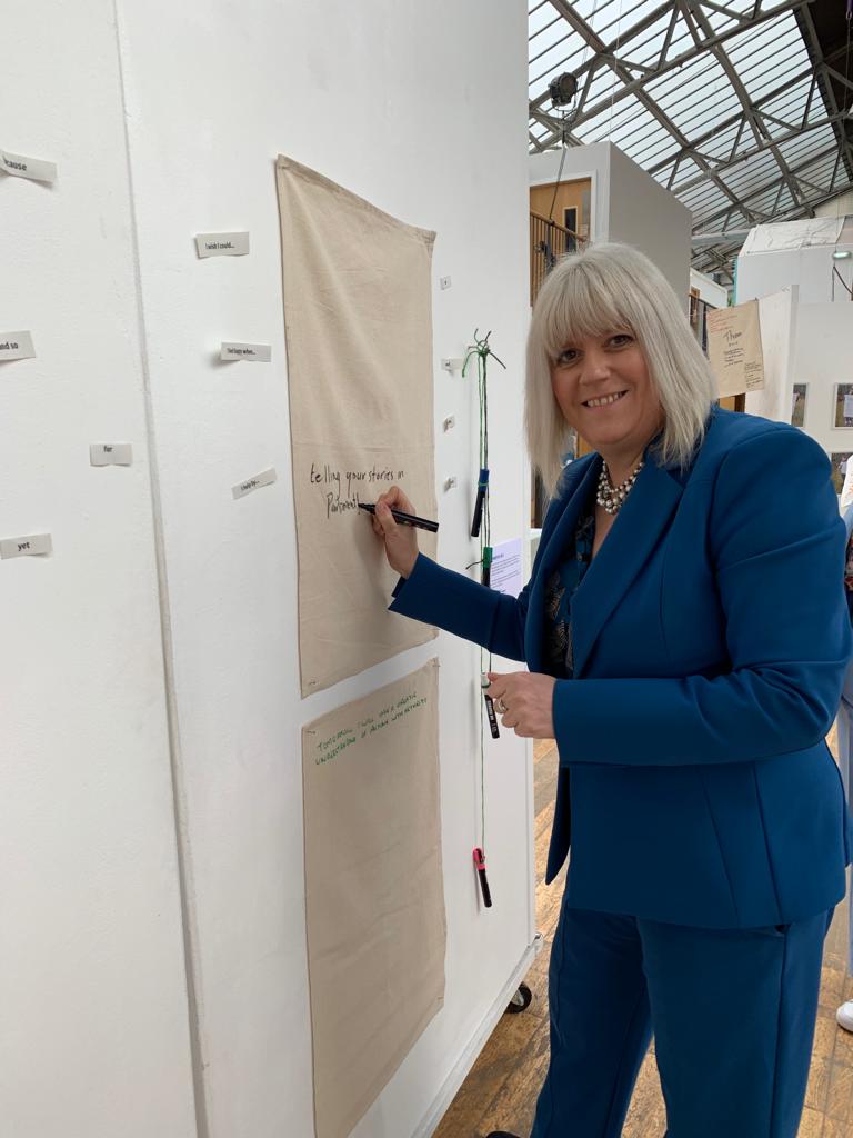 SueJWebber's tweet photo. An inspiring and insightful visit to @ScotVArthritis
annual #JointCreativity exhibition this morning.
Thank you for sharing and allowing me to listen to young people with #arthritis
I came away with a far greater understanding of how these young people feel https://t.co/u2EIPgGKu4