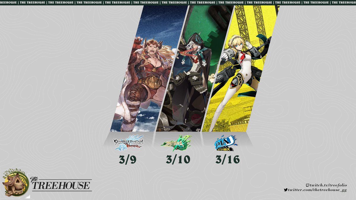 The Treehouse (@thetreehouse_gg) on Twitter photo 2023-03-16 15:50:59 🚨 TONIGHT 🚨 Our monthly Persona 4 Arena Ultimax tournament is here! 🎮 #P4AU/#P4U2 (PSN) 📅 March 16th at 8PM EST 🥊 start.gg/tthp4au 💰 @matcherino matcherino.com/t/tthp4au9 📺 twitch.tv/treefolio 🎙️@TheGrimFlash @Loxxhart #PERSONA4ARENAULTIMAX #matcherino_codes 🚨 TONIGHT 🚨 Our monthly Persona 4 Arena Ultimax tournament is here! 🎮 #P4AU/#P4U2 (PSN) 📅 March 16th at 8PM EST 🥊 start.gg/tthp4au 💰 @matcherino matcherino.com/t/tthp4au9 📺 twitch.tv/treefolio 🎙️@TheGrimFlash @Loxxhart #PERSONA4ARENAULTIMAX #matcherino_codes