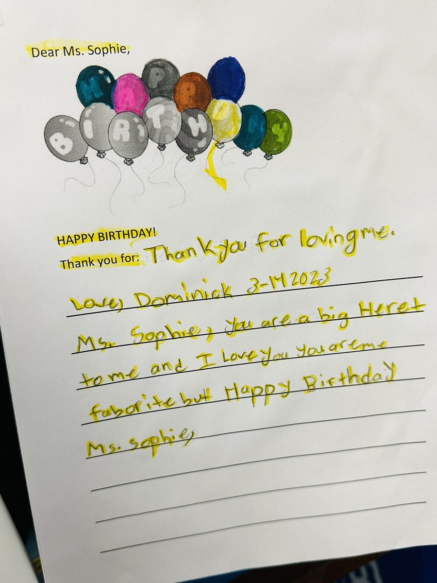 SNerwinski's tweet photo. What an amazing birthday ❤️ I feel so blessed and loved ❤️ @johnsonschoolde #JESWildcats https://t.co/y8EKVAntjO