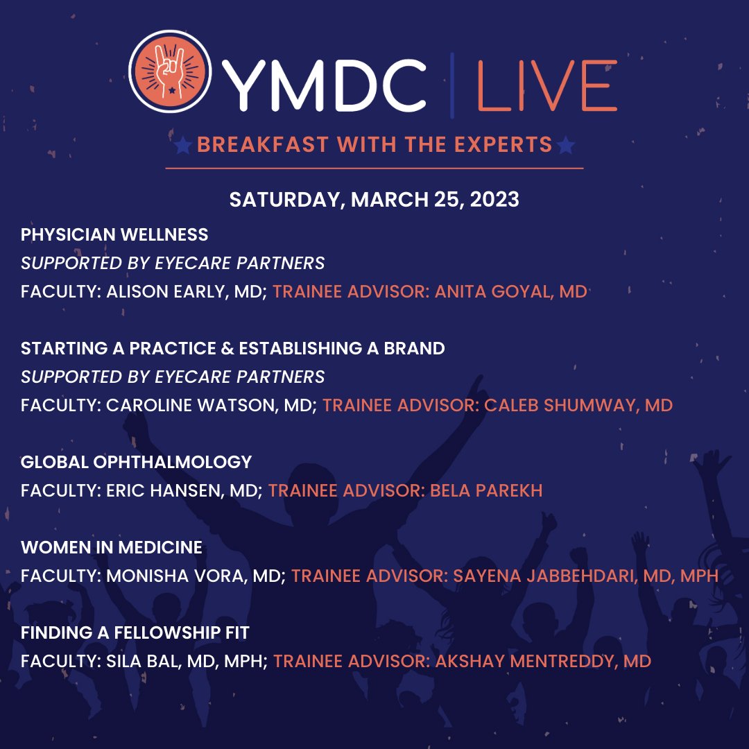 YoungMDConnect's tweet photo. 💬☕️ Happening on Saturday at YMDC Live in #Austin! Roundtable discussions on a range of topics, with mentor and peer insights throughout. Take your pick, and let’s chat!
Not registered for #YMDCLive? Link in bio. https://t.co/l0fdeZgwfI