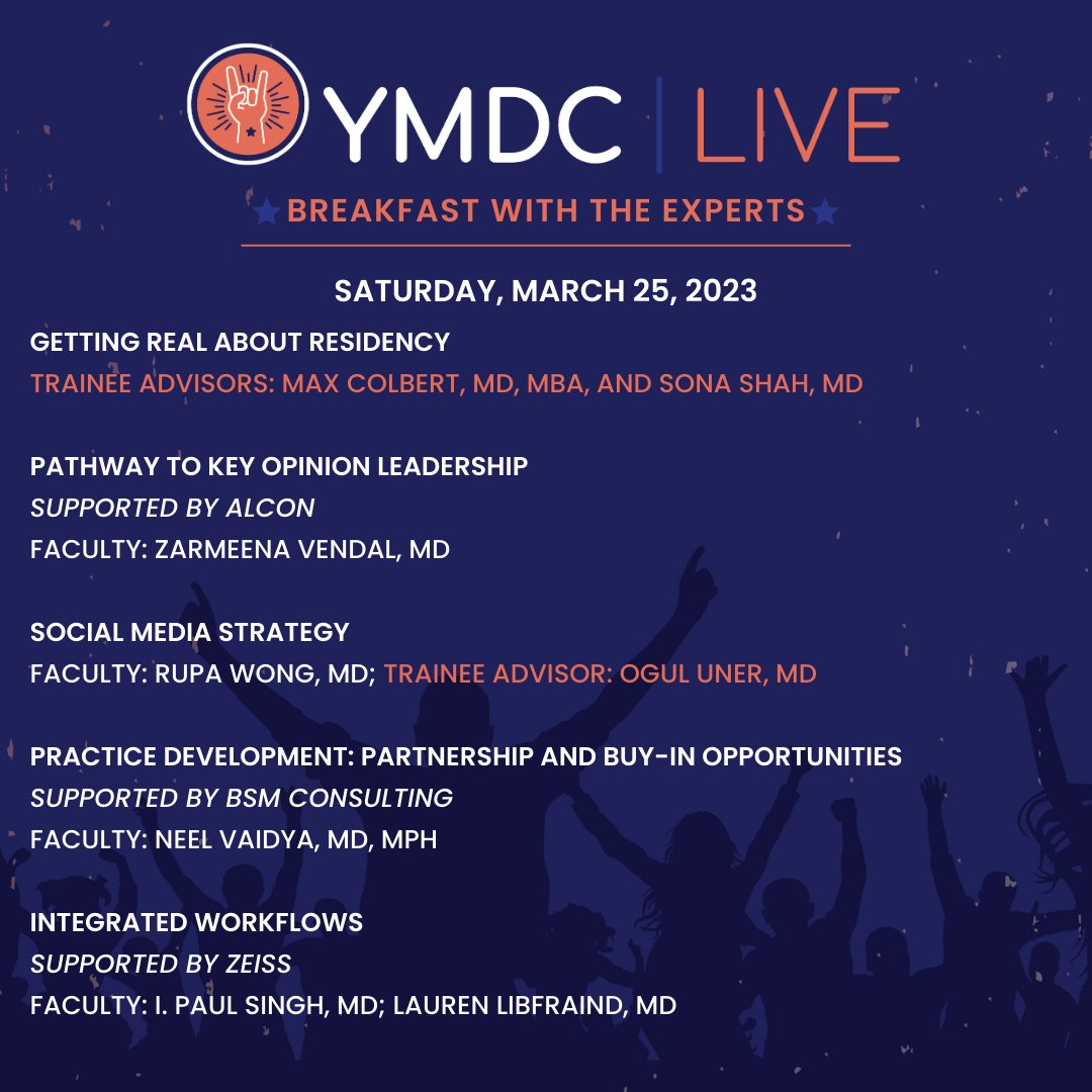 YoungMDConnect's tweet photo. 💬☕️ Happening on Saturday at YMDC Live in #Austin! Roundtable discussions on a range of topics, with mentor and peer insights throughout. Take your pick, and let’s chat!
Not registered for #YMDCLive? Link in bio. https://t.co/l0fdeZgwfI