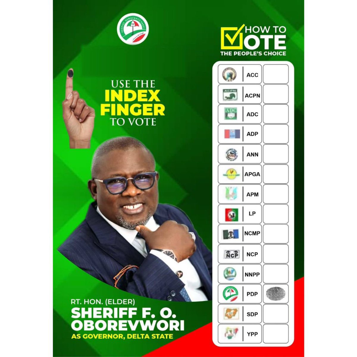 instablog9ja's tweet photo. Let's come together and show total support for Rt Hon Sheriff Oborevwori! Let's show our solidarity and vote for him and the PDP as the next Governor of Delta State!" #VoteOborevwori #PDPDelta #DeltaStateGovernor #DeltansUnite https://t.co/Zdn83klnUY