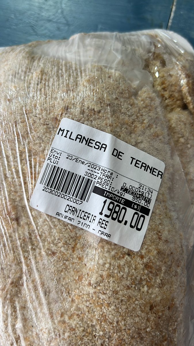 FedeTemari's tweet photo. Esto lo compre el 23 de enero (aprox) y me salió el kilo 990. Hoy en la web oficial de la carnicería sale 1990 el kilo. 

Pasaron 48 días (hasta hoy) y mi inversión subió masomenos un 200%. 

Long $MILA https://t.co/MC3qhuqRkt