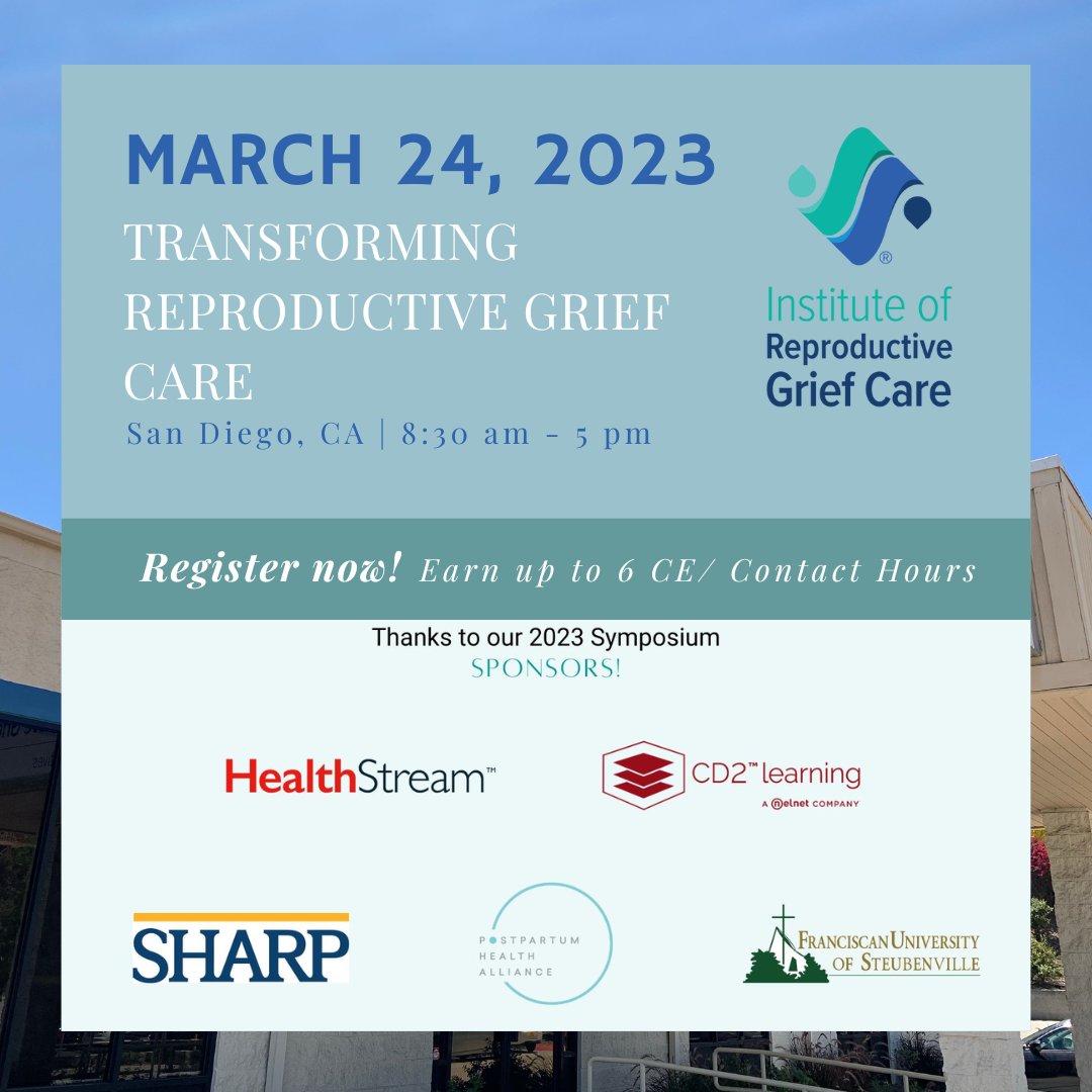 PregnancyGrief's tweet photo. Don't miss out!!
Our 2023 Symposium is next Friday, March 24th at 8:30 am. This event is jam-packed with top professionals in healthcare & academia!
Register NOW https://t.co/kvVtHiNgfN
*Earn up to 6 CE/ Contact Hours
#sandiegoconference #conference #obgyn #ERnurse https://t.co/xq2rJpuVoQ
