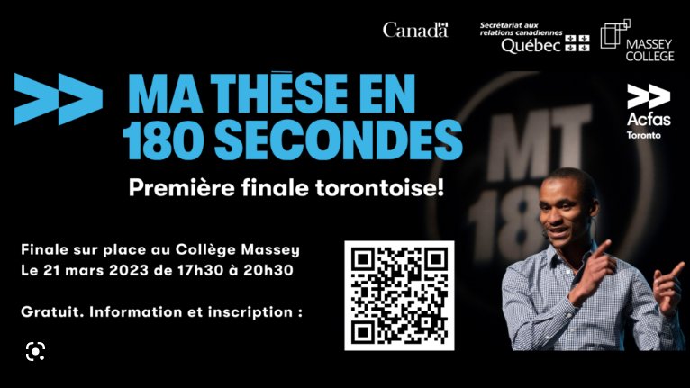 CollegeLaCite's tweet photo. WOW!!! Trois des huit participants au concours « Ma thèse en 180 secondes » @AcfasToronto sont des étudiants @CollegeLaCite en biotechnologie et en bio-innovation! Des présentations vulgarisées, ludiques et dynamiques. Bonne chance à Marthache, Philippe et Joane! https://t.co/ejynATsZcQ