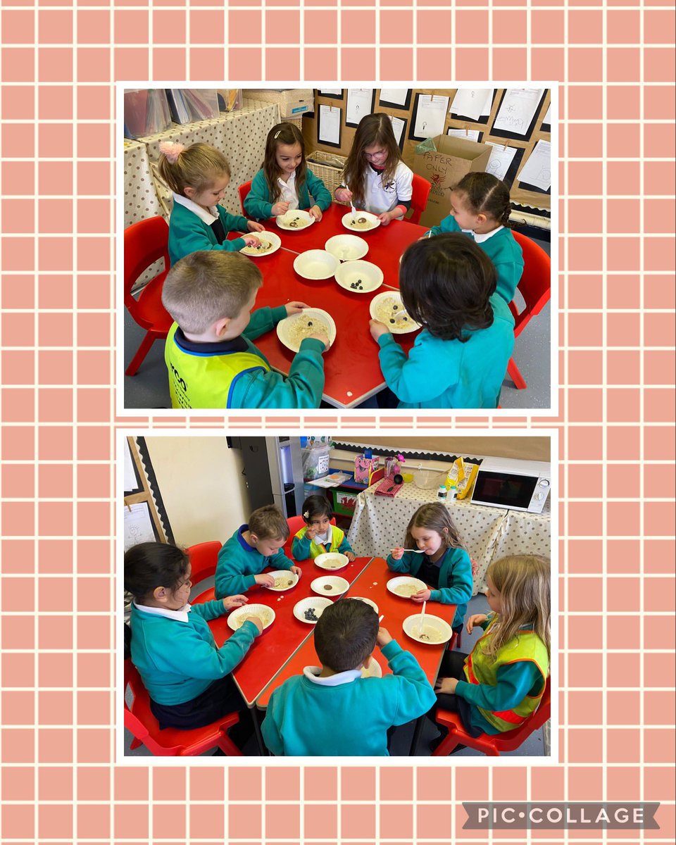 LakesidePrmRec's tweet photo. This week we have listened to and talked about the story Goldilocks and the three bears. The children wrote a porridge recipe . Then they used their recipe to make porridge . The children could choose which topping they would like 😋 https://t.co/16bf1SOVCm