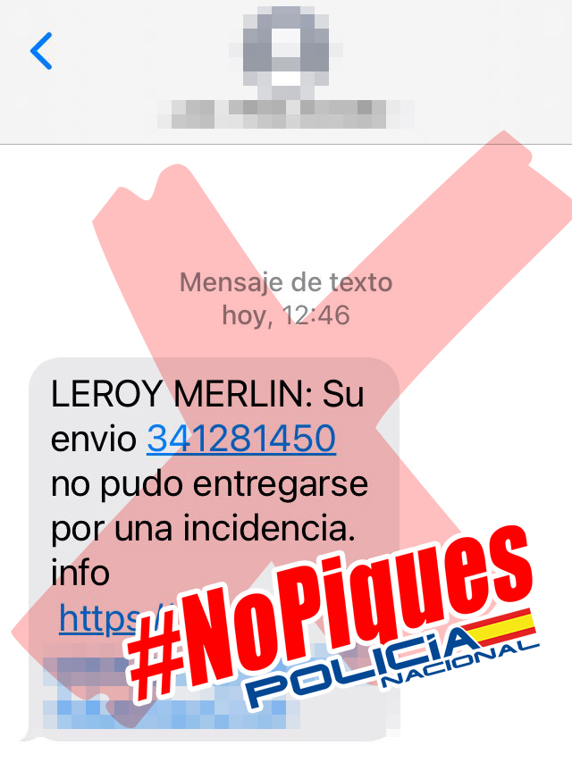 policia's tweet photo. 📢📢 ¡¡ATENCIÓN!!

Mucho cuidado con los SMS📨 fraudulentos #Smishing 

❌NO PINCHES EN EL ENLACE, ES MALICIOSO❌

#SomosTuPolicía 
#EstamosPorTi https://t.co/jDY6SW7eVK