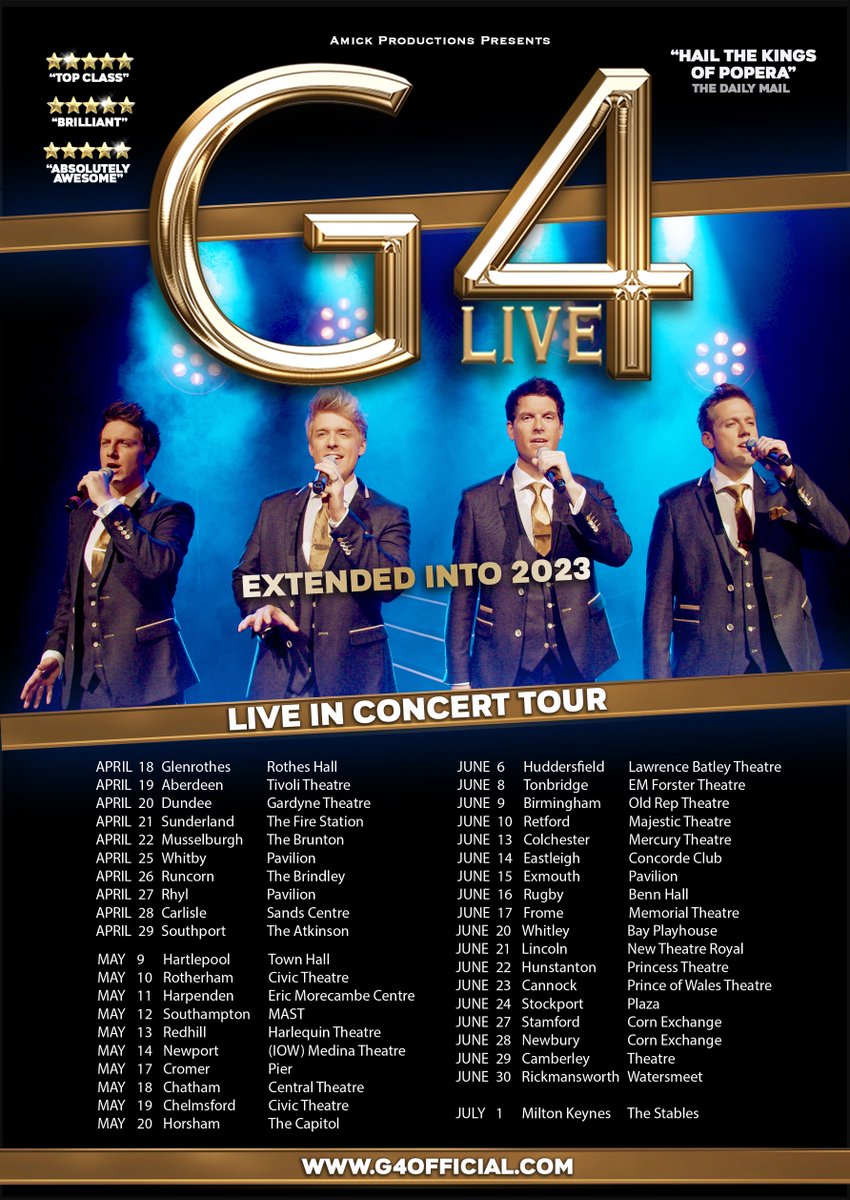 'OMG my Mum loves them!' Go on....treat your's this Mother's Day! LAST FEW TICKETS REMAINING... g4official.com/live-tour-2023