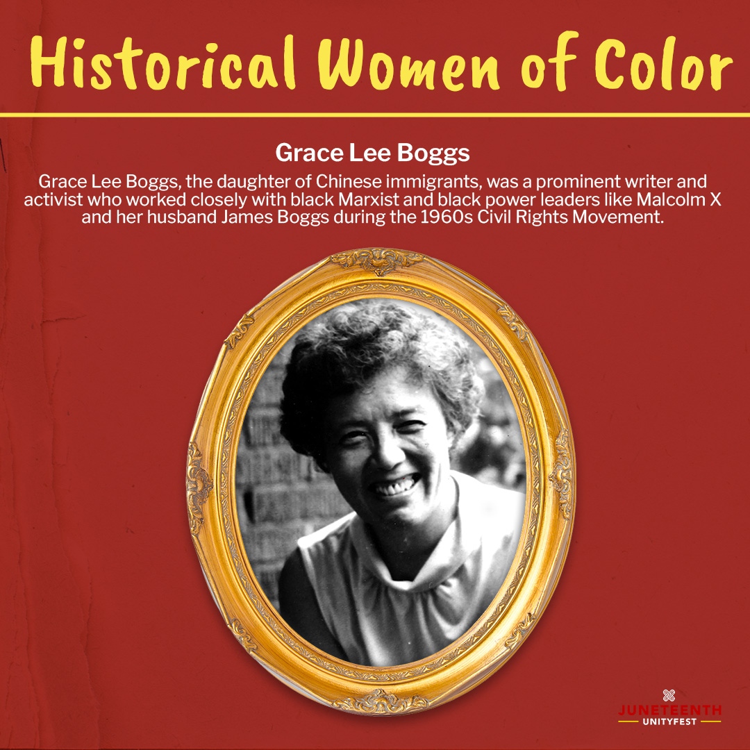 JuneteenthUnity's tweet image. Grace Lee Boggs #HistoricalWomenOfColor