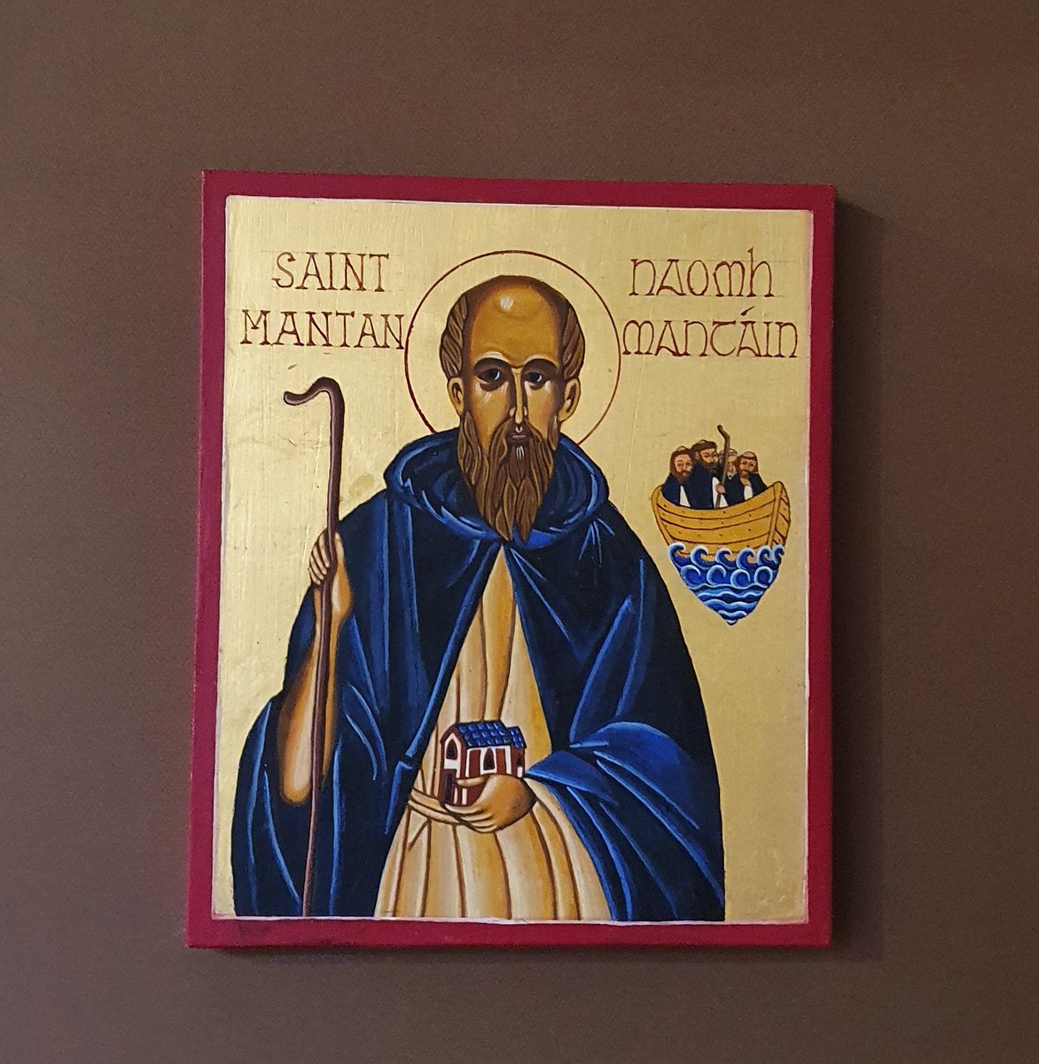 tairseach's tweet photo. When RTE broadcasts live from Saint Patrick's Church in Wicklow Town at 11am tomorrow morning, two artworks by An Tairseach's resident artist Pauline McGrath will have pride of place. Saint Patrick and Saint Mantan, two reflective icons, two ways of imagining a better Ireland. https://t.co/96wkKwMl0i