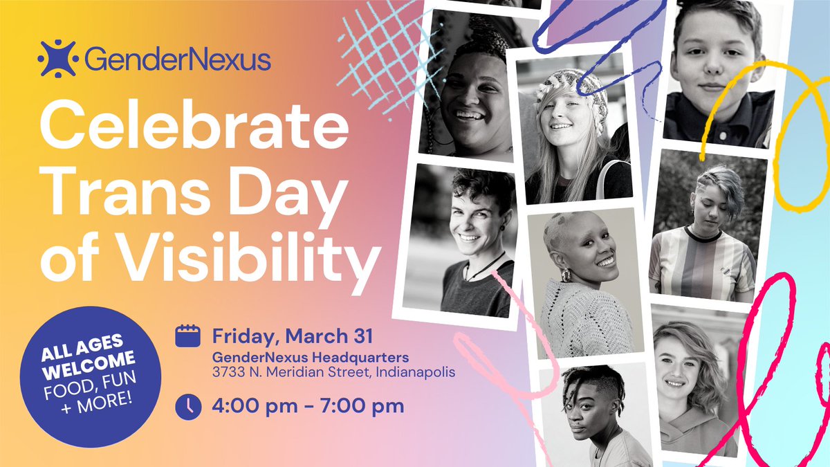 GenderNexus's tweet photo. Join GenderNexus for #TransgenderDayofVisibility on March 31. Participate in fun activities, learn about gender-diverse resources, and more at our #TDOV celebration! This event is open to ALL ages. 🏳️‍⚧️🏳️‍⚧️🏳️‍⚧️💛🤍💜🖤 https://t.co/C5ciX5o4hY