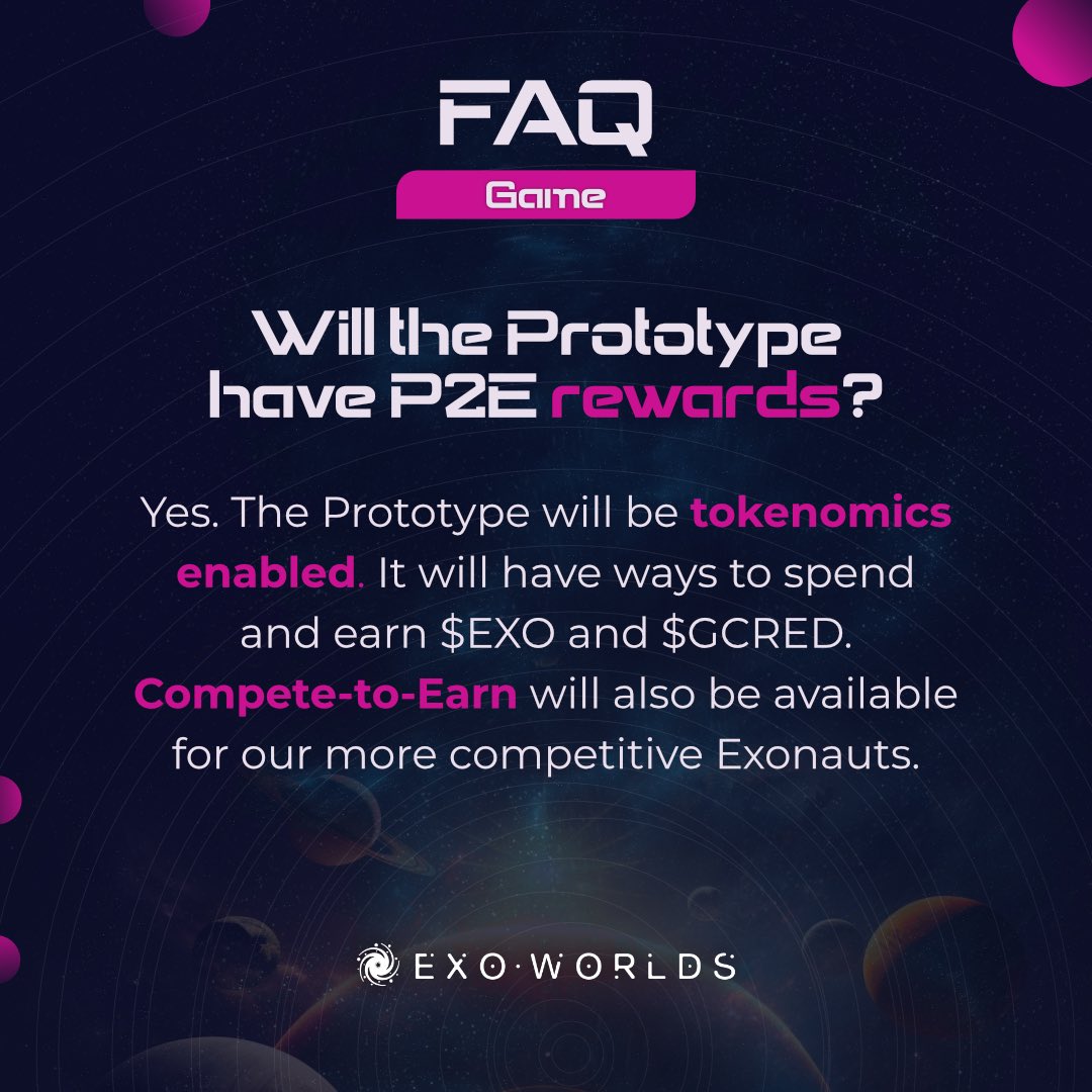 ExoWorldsNFT's tweet image. Do you know that you will be able to earn tokens in the prototype #Exonaut? 🤩 

#ExoWorlds #VeChain #VeChainHasNFTs $VET $EXO