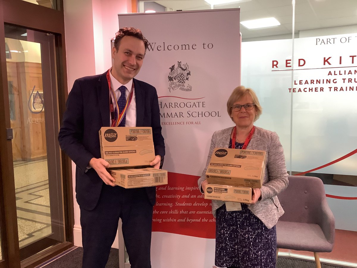 HarrogateGS's tweet photo. Thank you to @Alaska_Seafood @AlaskaSeafoodUK for donating salmon for our students to use in their Food &amp; Nutrition lessons, we’re looking forward to seeing what culinary fish delights they create! @FoodTCentre @HgsFood https://t.co/TFqmsxpWES