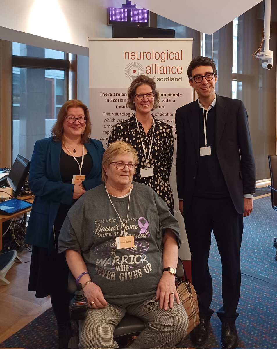 Fantastic to be in Scottish Parliament today with the @NatTremor Foundation, raising awareness of the importance of focused ultrasound for #essentialtremor being made available on @NHSScotland @TanithMuller
