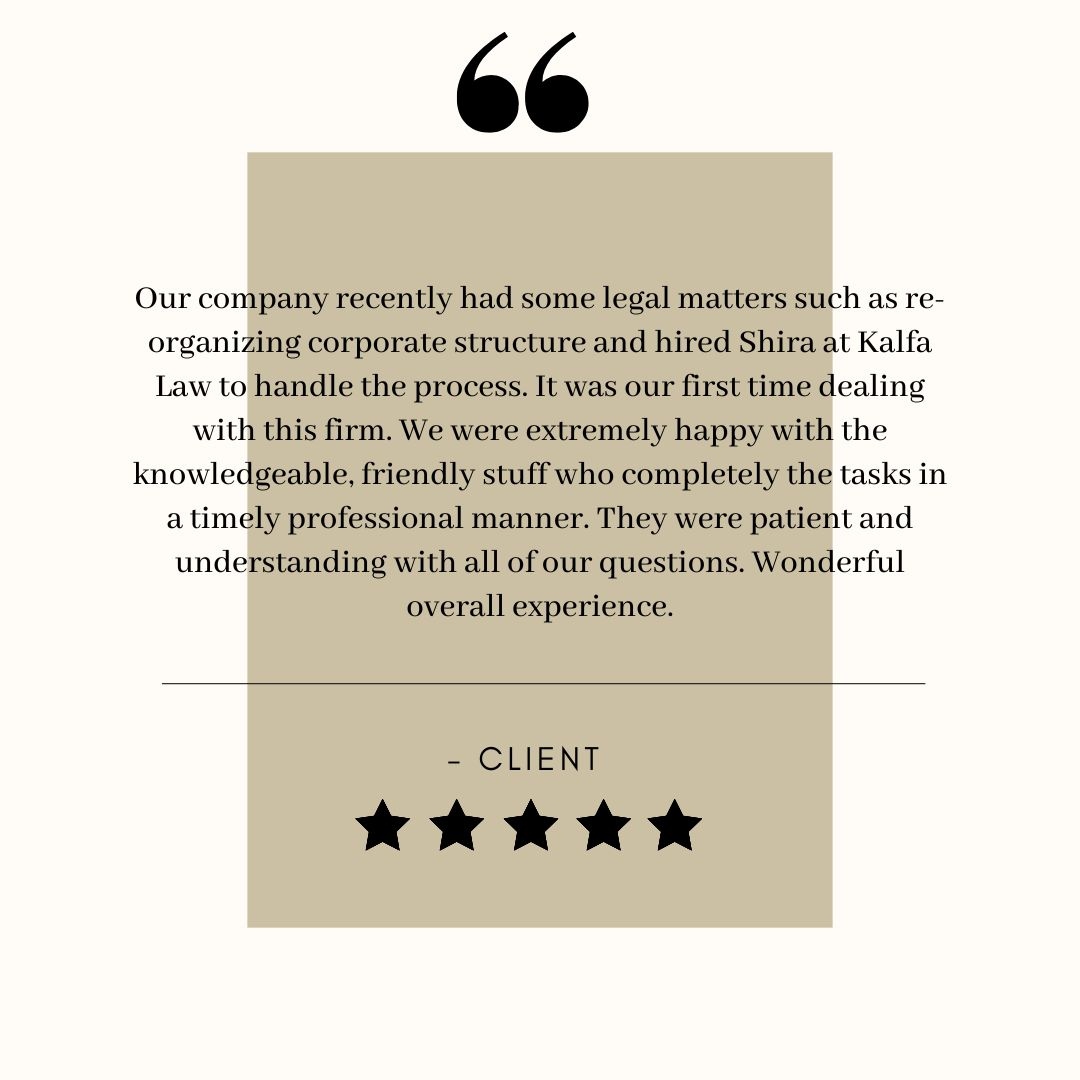 One's engagement with the law and with a lawyer often occurs during a stressful time. At Kalfa Law, we strive to exceed our clients expectations of us when having to engage legal counsel. 

#reviews #happyclients #law #lawfirm #legalindustry #valueprop