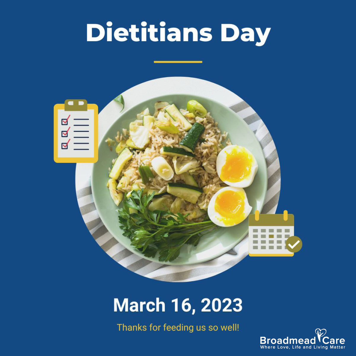 At Broadmead Care, all our meals and snacks are prepped and made in house. Our team of dietitians works working diligently to ensure people are served nutritious and delicious meals. We are thankful for them at least three times a day! What's your favourite meal? #dietitiansday