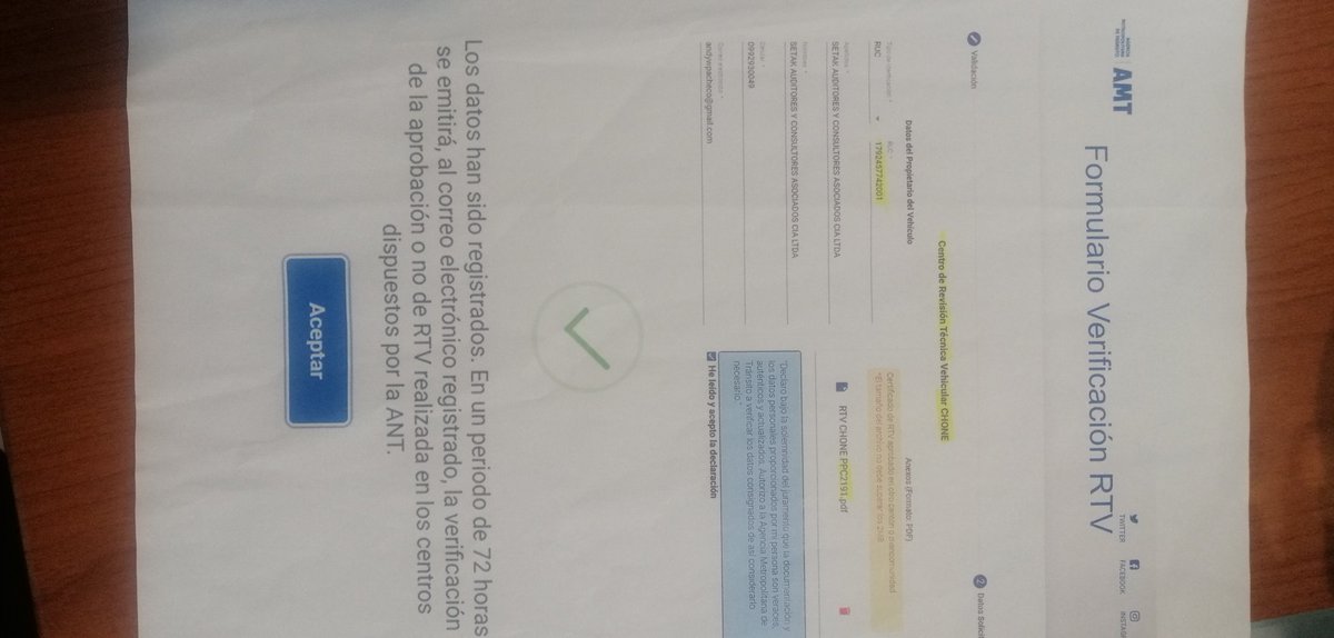 AndyWPacheco's tweet photo. @AMT_Quito Formulario de verificación https://t.co/LvOvmaGwin