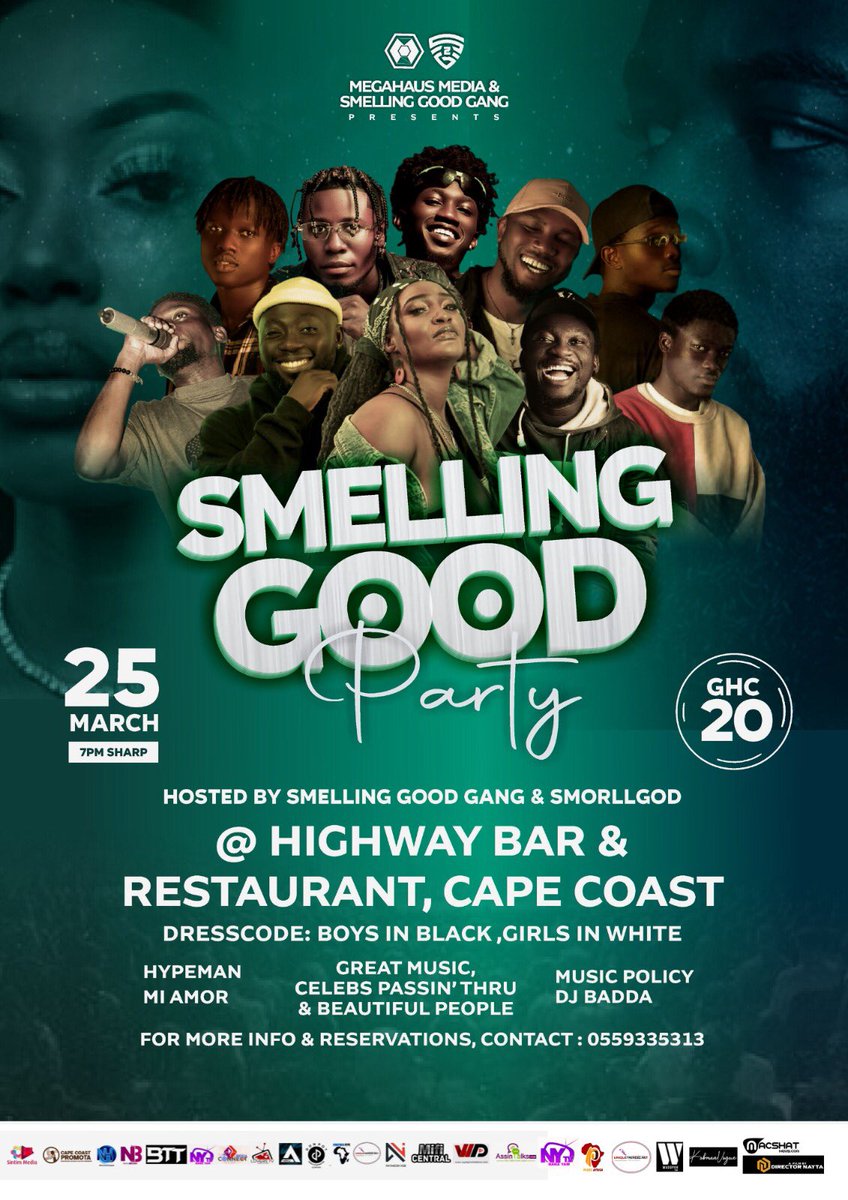 born_totalk's tweet photo. The is Smelling Good Geng is going to host us at @highwaybar on the 25th March 2023. Come let part, listen good music and see beautiful people😊
#Eboon #borntotalk
Anas Kennedy Agyapon Grammy Quatari #24thVGMA https://t.co/PeDc4hZ73P
