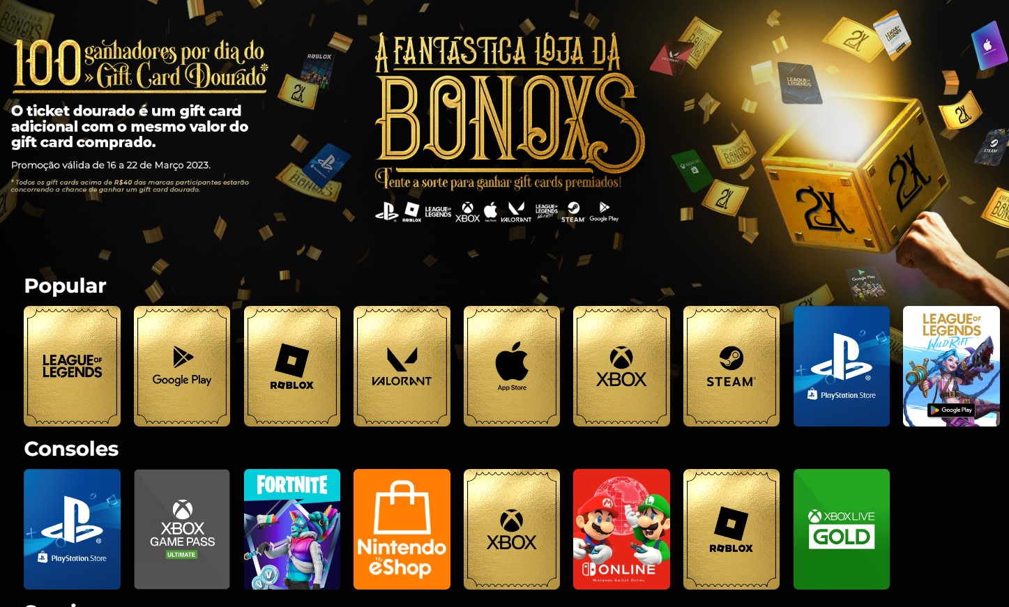 Roblox | Gift Cards em promoção