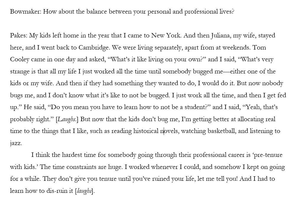 Simon Bowmaker On Twitter Ariel Pakes On Balancing His Personal And