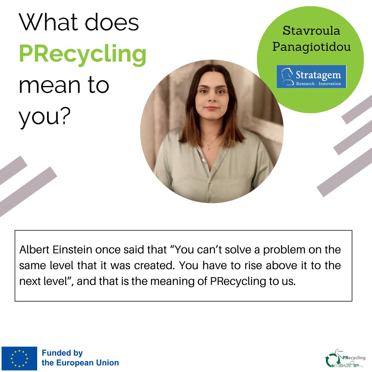 PRecycling_EU's tweet photo. The PRecycling Project PRoudly introduces Stratagem Ltd as one of the consortium members of this PRoject
#Research #Innovation #SustainableDevelopment #Energy https://t.co/rpaHahy5kK
