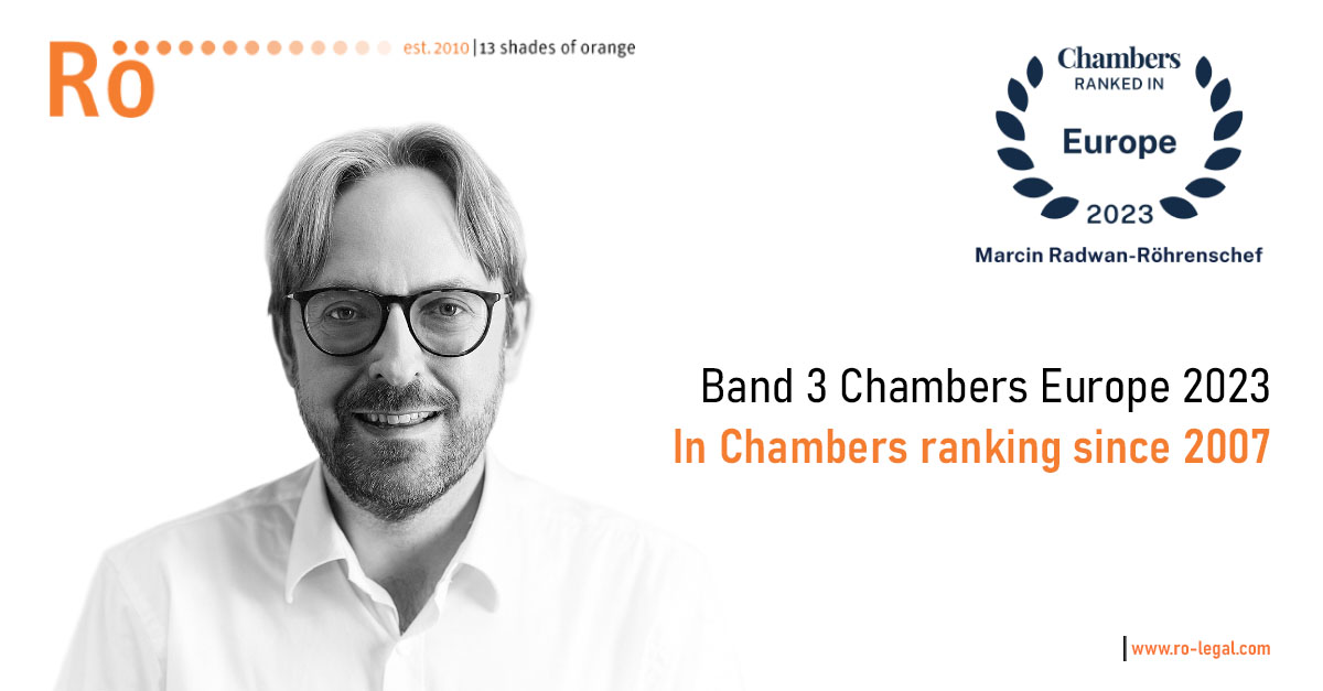 RoLegalPL's tweet photo. @MarcinRadwan, Managing Partner and head of the dispute resolution team at Rö, has for another year in a row been ranked in #Band3 of the #DisputeResolution category in the #ChambersEurope2023 guide. 

Congratulations! https://t.co/o2BEuikzp7