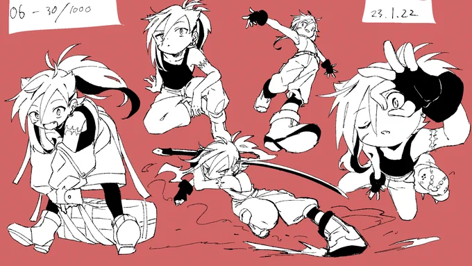 #全身ポーズ1000本ノック 