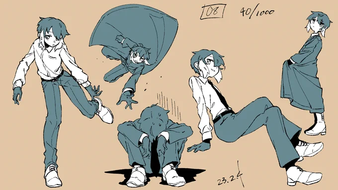 #全身ポーズ1000本ノック 