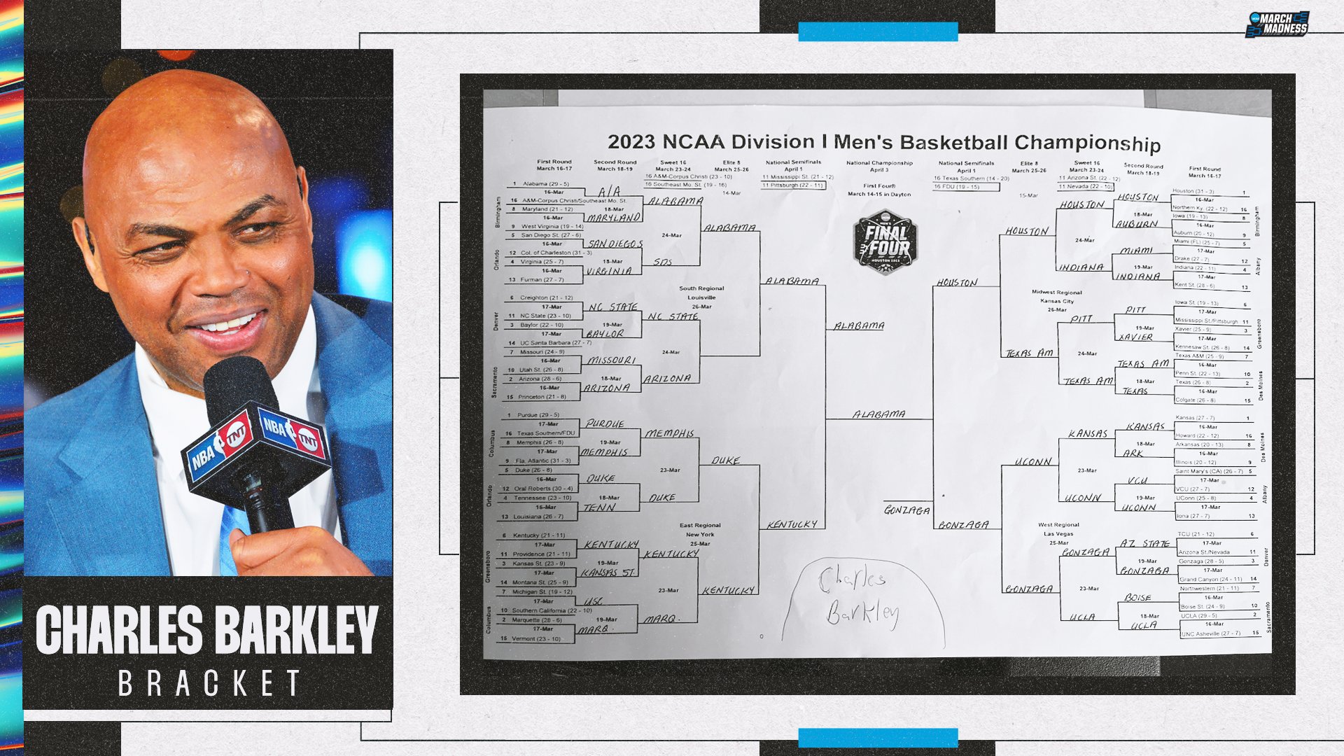 Charles Barkley NCAA Tournament Bracket