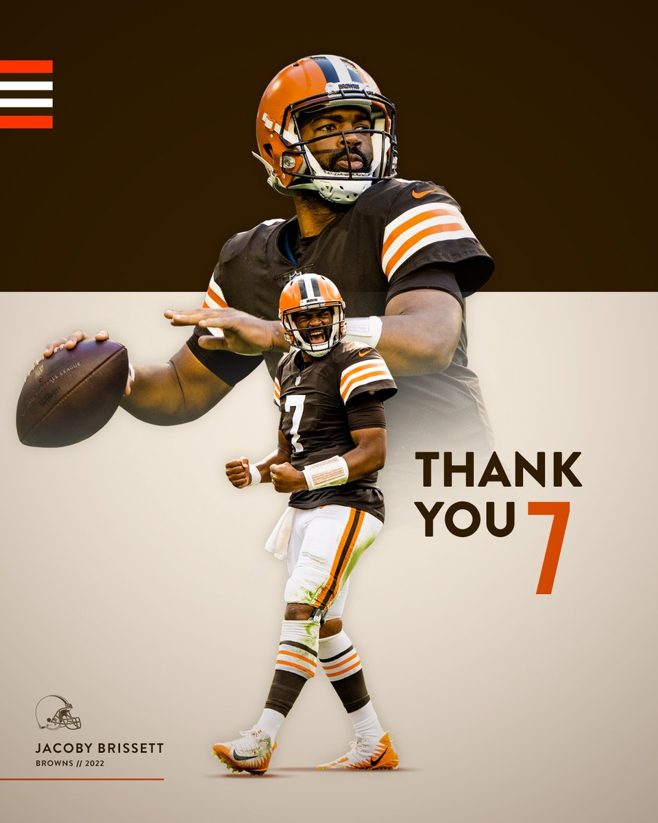 Browns's tweet photo. Thank you, Jacoby, for embracing our city, being a tremendous teammate and wearing the stripes with pride every gameday. Best of luck in D.C. 🧡 https://t.co/601ob1Hw1U