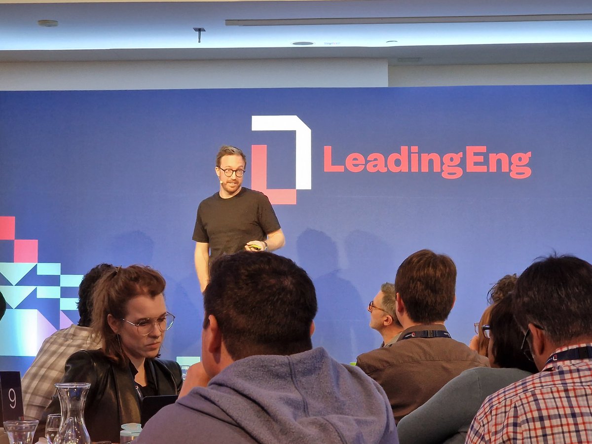 mattgruter's tweet photo. Great pointers and thought nuggets about moving from an IC role to manager, director and eventually VP by @marcusf from @SpotifyEng at #LeadingEngNYC https://t.co/bYQZfDpKDH