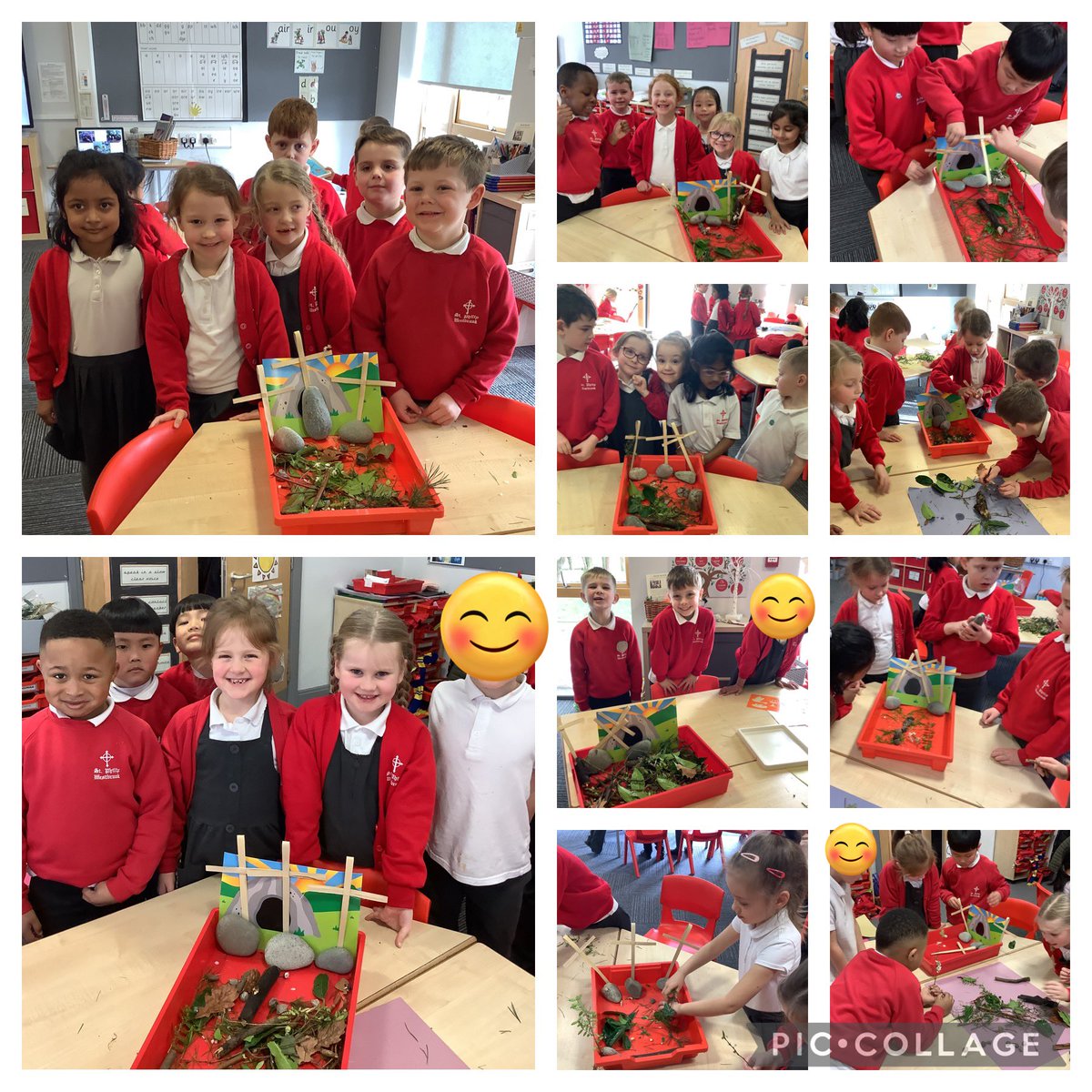 StPhilipsY2B's tweet photo. In RE this week, we have been thinking about the important parts of the Easter Story. The children really enjoyed creating their own Easter Garden. @StPhilipCEAP https://t.co/04Hu1TBhkY