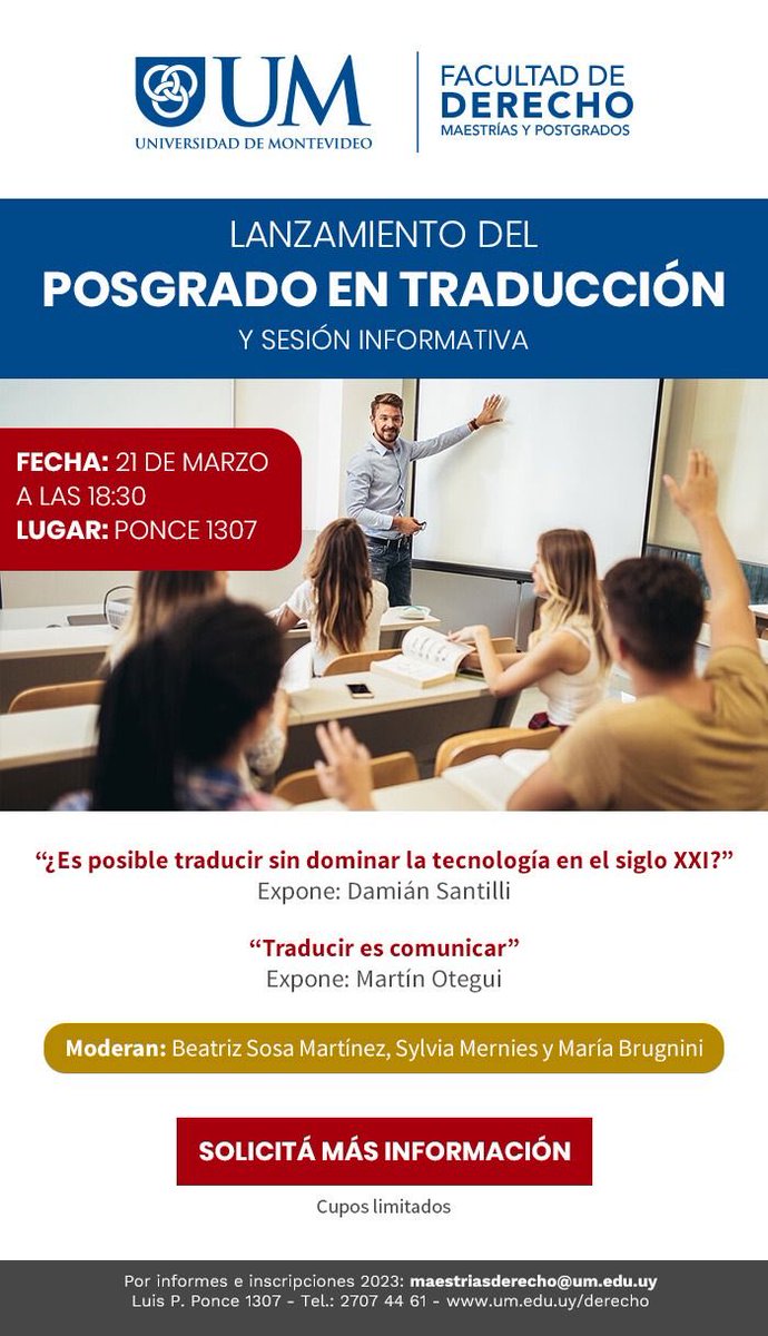 Ya llega: Posgrado en #traducción - presentación el 21/3