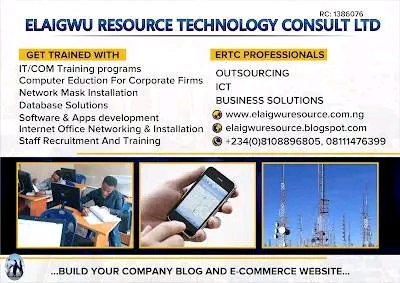 elaigwuresource's tweet image. #Officeinternetservices
#ProgrammingServices
#EngineeringServices
@elaigwuresourcetech
elaigwuresource.blospot.com