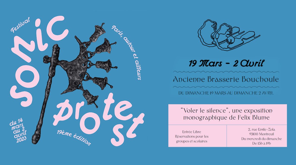 Ce dimanche, vernissage de l’expo “Voler le silence” de @felixblume, réalisateur de pépites sonores notamment pour ARTE Radio (Desierto, Amazônia, Los gritos de Mexico).

Les œuvres de cet artiste globe-trotteur pour la 1ère fois en Île-de-France au @SonicProtest. 👀
