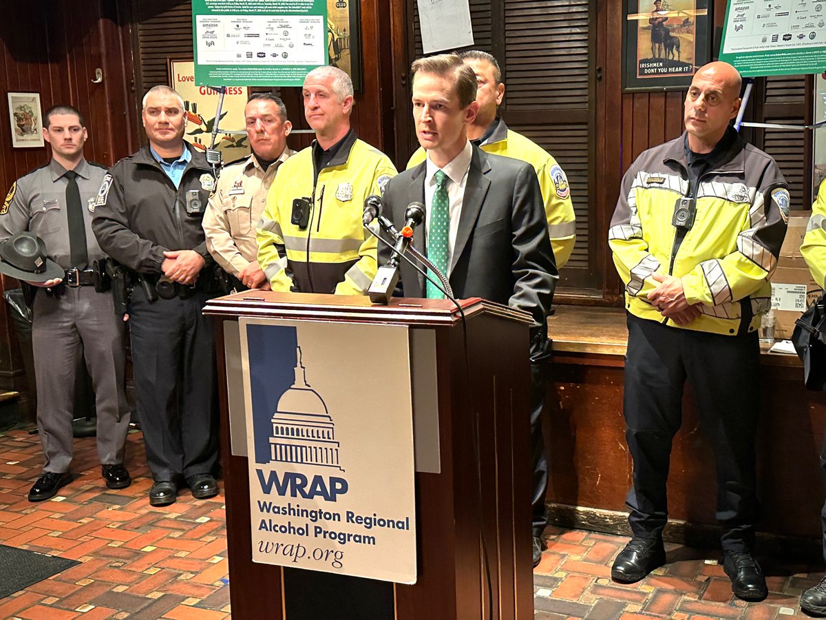 Please, #DriveSober 
We see all too often the devastating results of impaired driving. 
Assistant State’s Attorney Kyle O’Grady, who prosecutes our DUI homicide cases, speaking at the launch of the @WRAP_org Saint Patrick’s Day #SoberRide campaign. ☘️ 
SoberRide.com