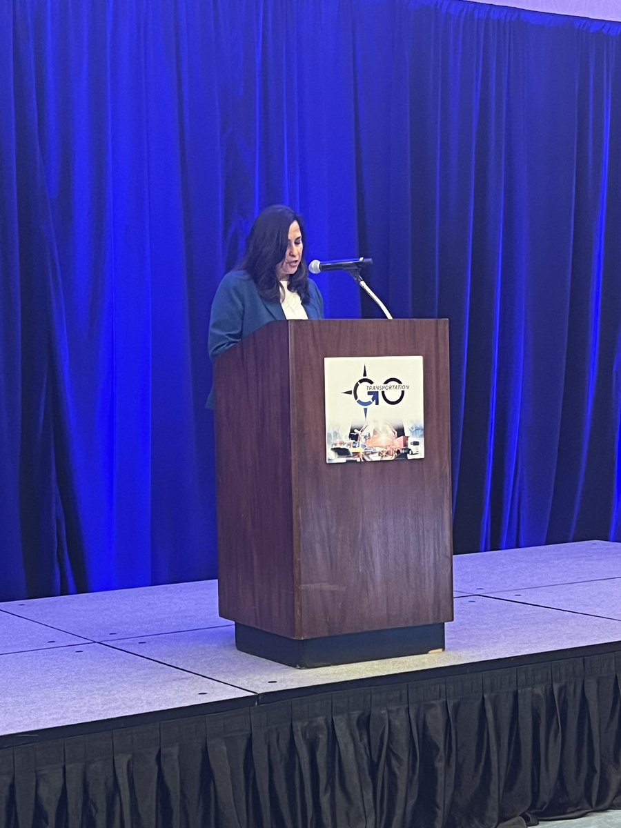 USIP_Alliance's tweet photo. Elaine Trevino from @USDOT presents an update on the supply chain task force at #TransportationGo23 https://t.co/UVXSjtit2V